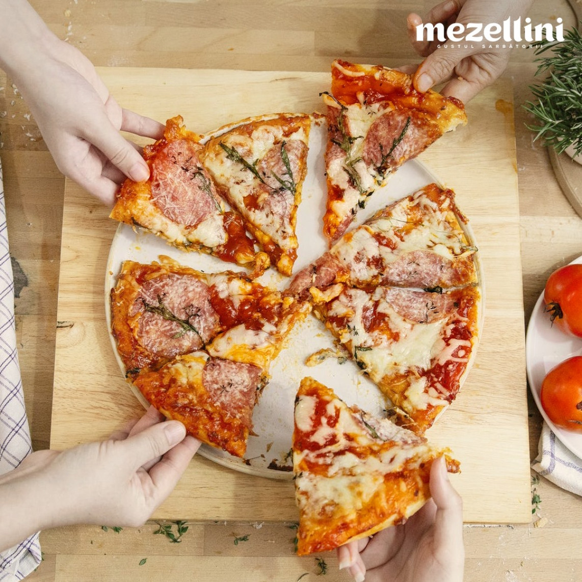 Pizza cu salam de la Mezellini!